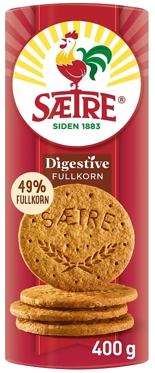 Digestive Kjeks Fullkorn 400g Sætre