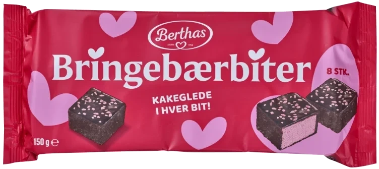 Bringebærbiter 8stk 150g Berthas