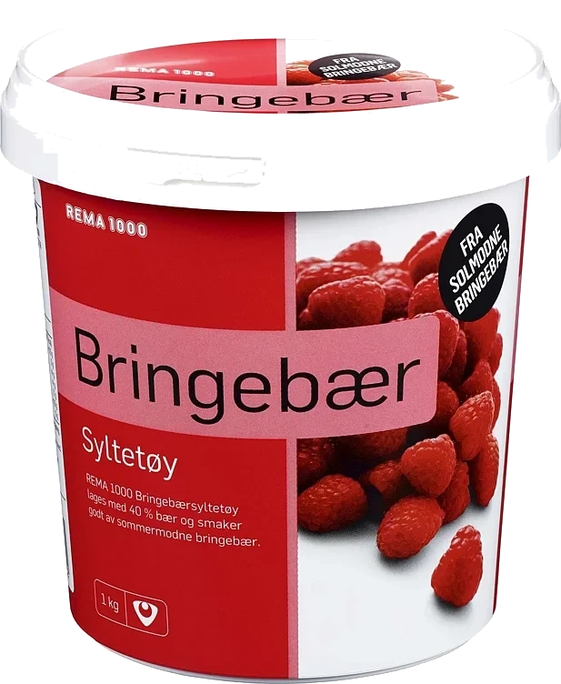 Rema 1000 bringebærsyltetøy 1kg