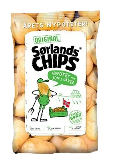 Sørlands Chips Sørlandschips Nypotet Sopp & Urter