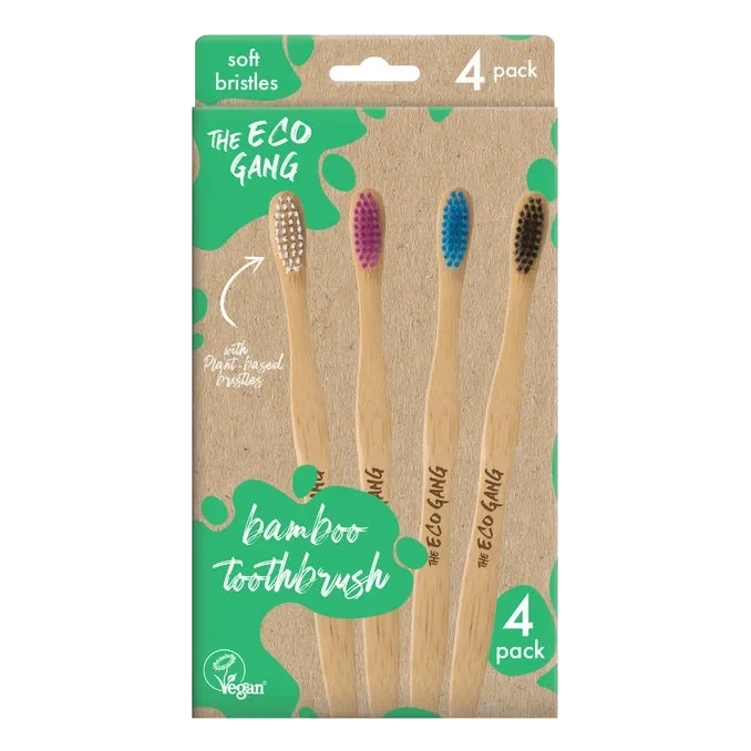 Bambutandborste Soft 4-pack