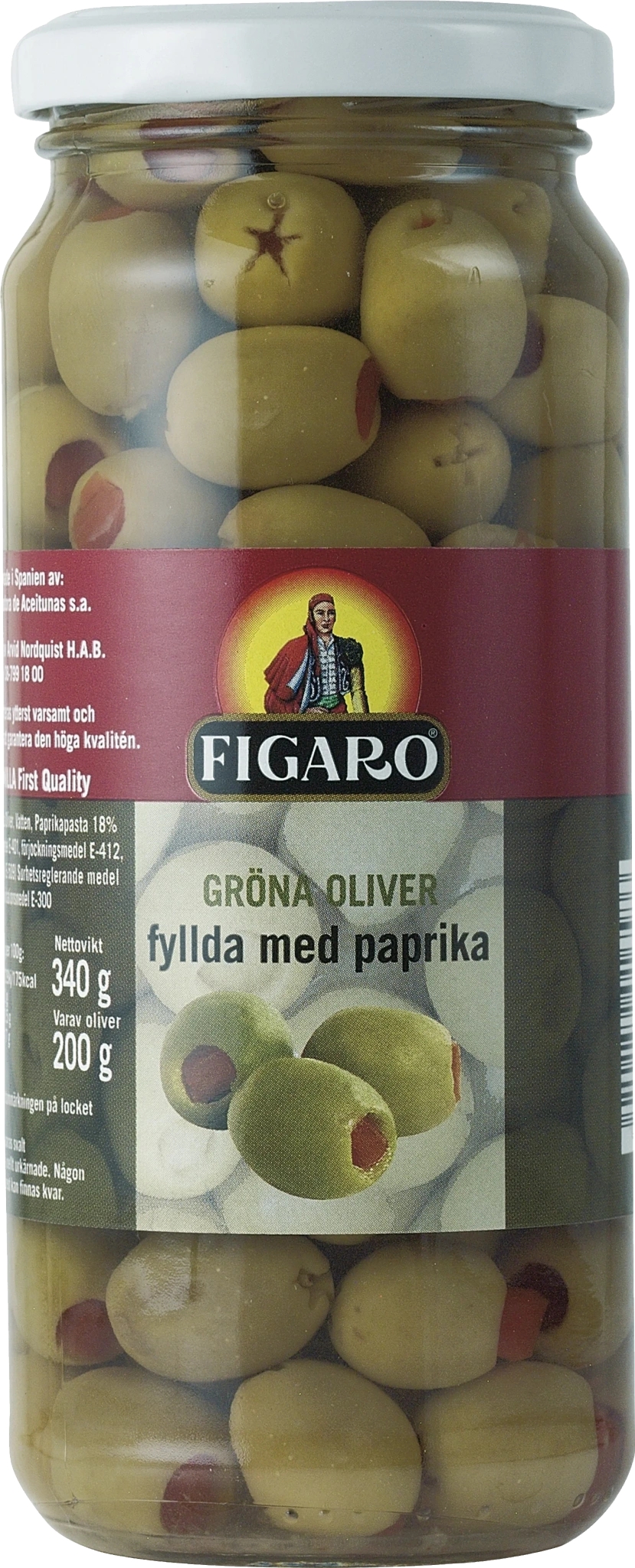 Gröna oliver med pimientos