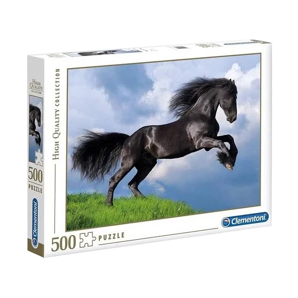 Puslespill 500 Brikker - Fresian Black Horse