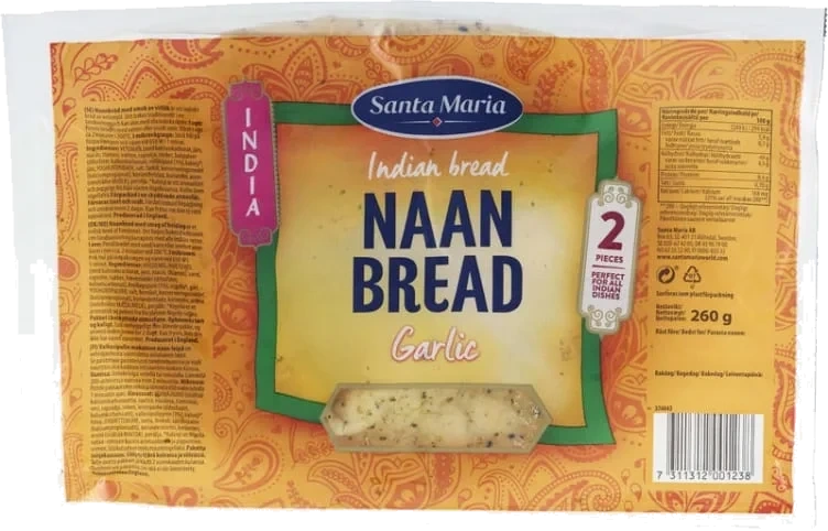 Naan Bread Garlic 260g St.Maria