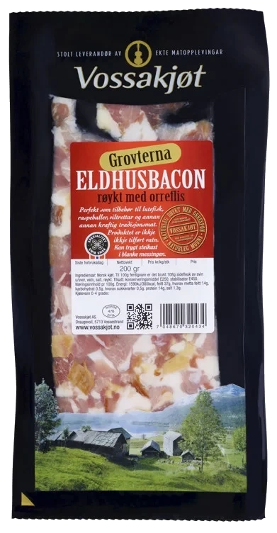 Grovterna Eldhusbacon 200g Vossakjøt