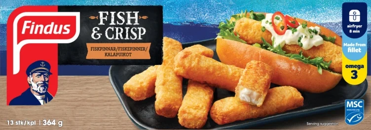 Fish & crisp fiskpinnar MSC 364g Findus