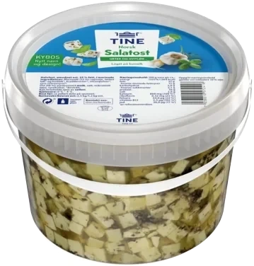 Kybos Fetaost Hv.løk/chili 2,5kg Tine