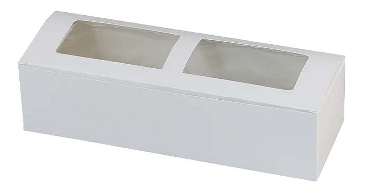 Donuts eske m/vindu 3-pk hvit 300x100x80mm  200stk