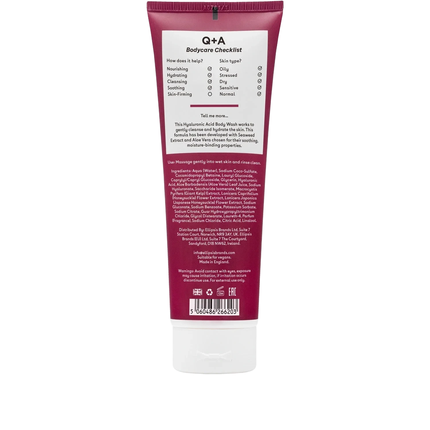 Q+A Hyaluronic Acid Body Wash