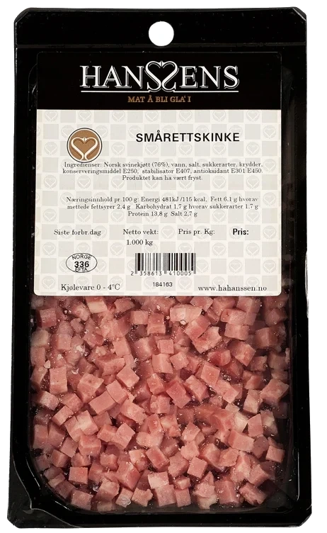 Smårettskinke ternet atmos 6xca250g  kg