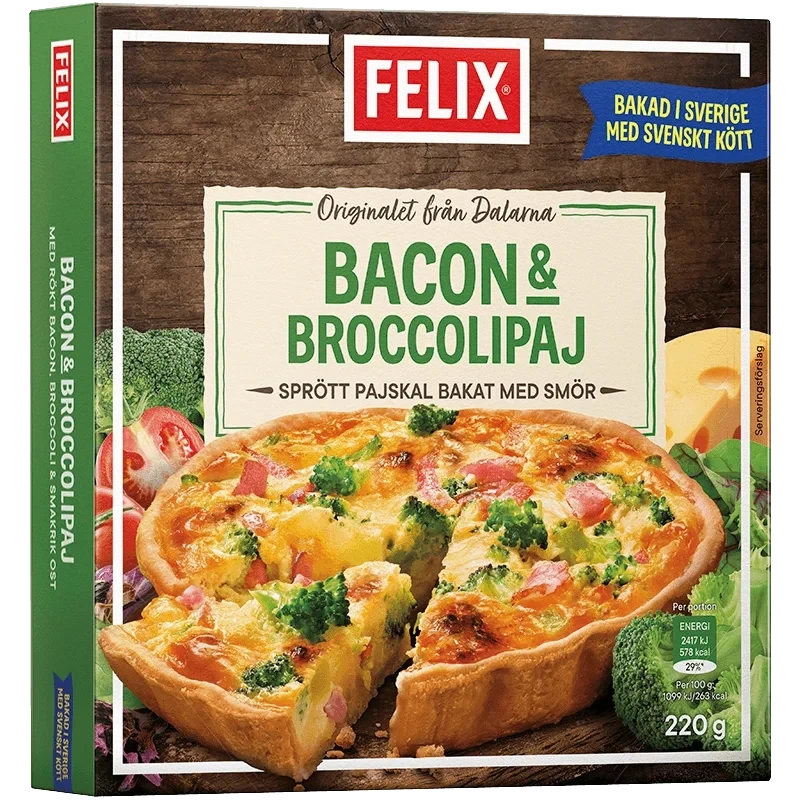 Bacon/broccolipaj