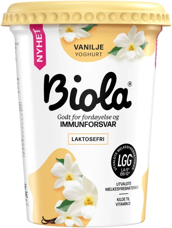 Biola yoghurt vanilje laktosefri 500g