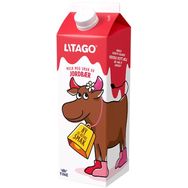 Litago Melk Jordbær 0,5l Tine