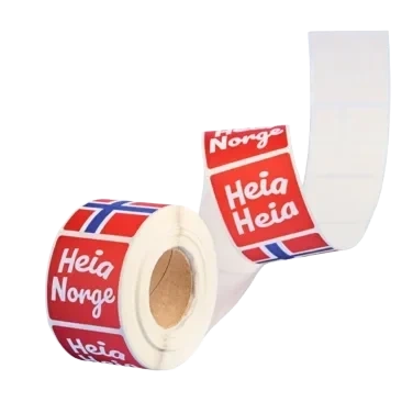 Etikett Heia Norge 45x45mm