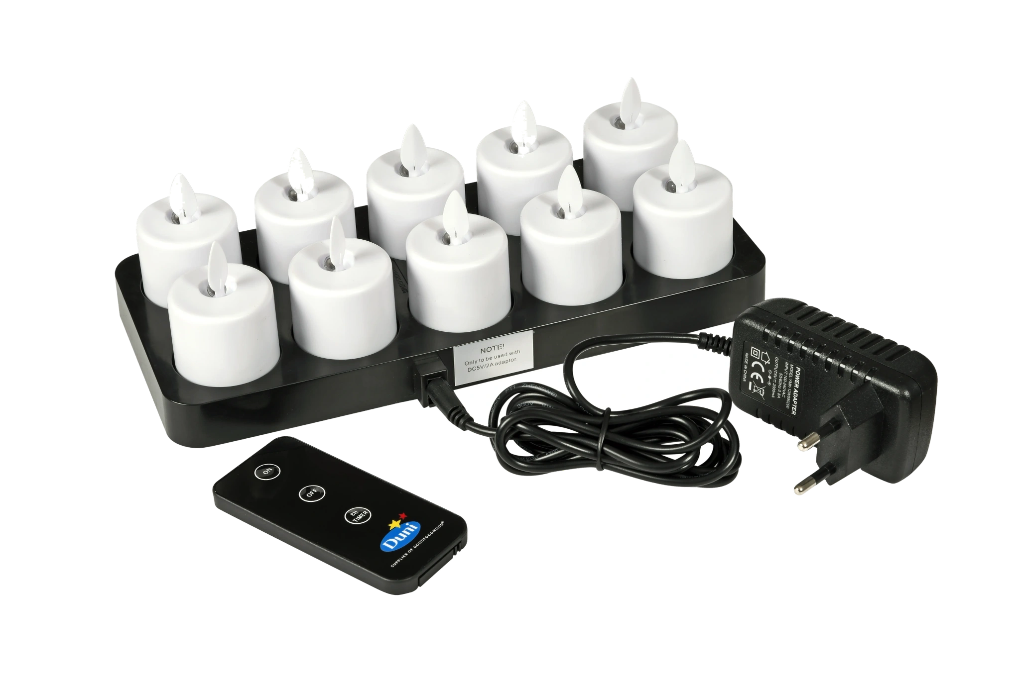 Movingflame led oppladbare lys    10stk