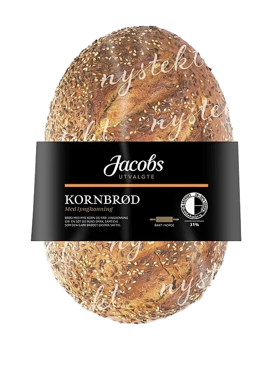 Kornbrød m/Honning Halvstekt Ca680g Jacobs Utvalgte