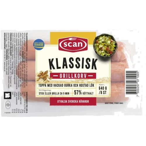 Grillkorv med Skinn
