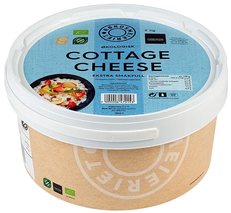 Røros cottage cheese spann økol.     2kg