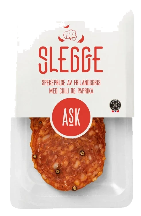 Slegge Skivet Chili Salami med Sort Pepper Fra Ask