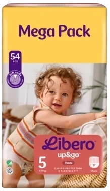 ESSITY NORWAY AS Libero Up&go 5 Mega Pack Buksebleie, 9–14 kg