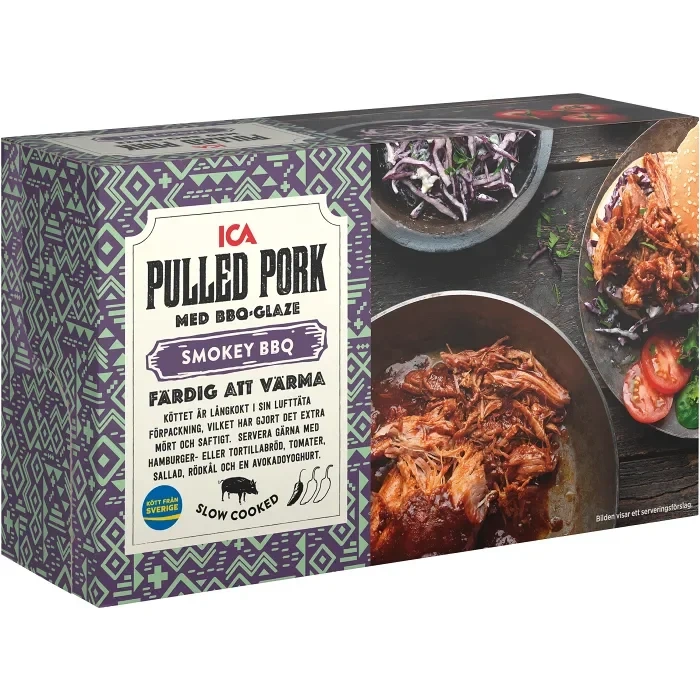 Pulled Pork Färsk med BBQ glaze 550g ICA