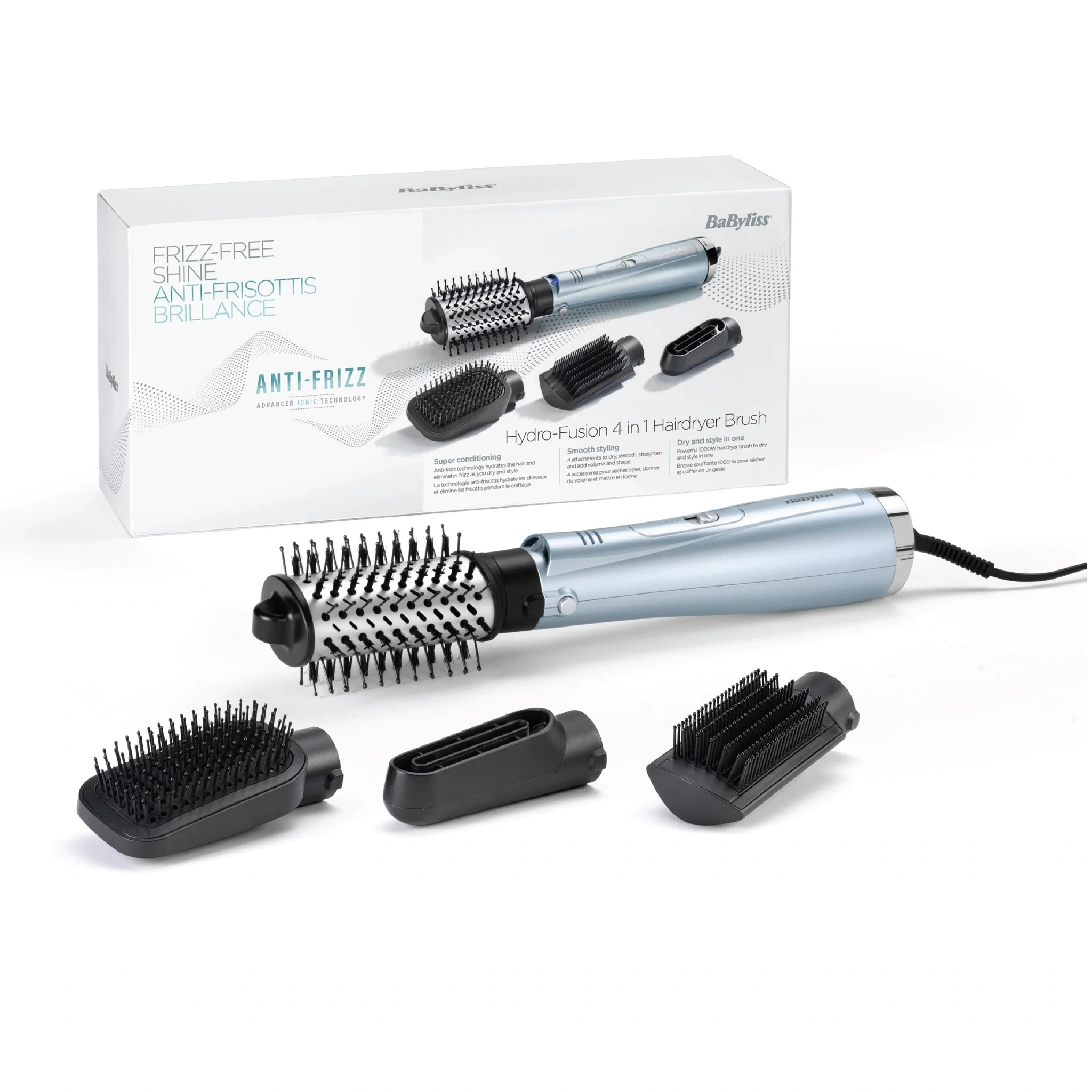 BaByliss Hydro Fusion 4-in-1 Hair Dryer Brush