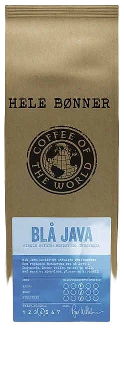 Cotw Blå Java 700g Hel Kaffe