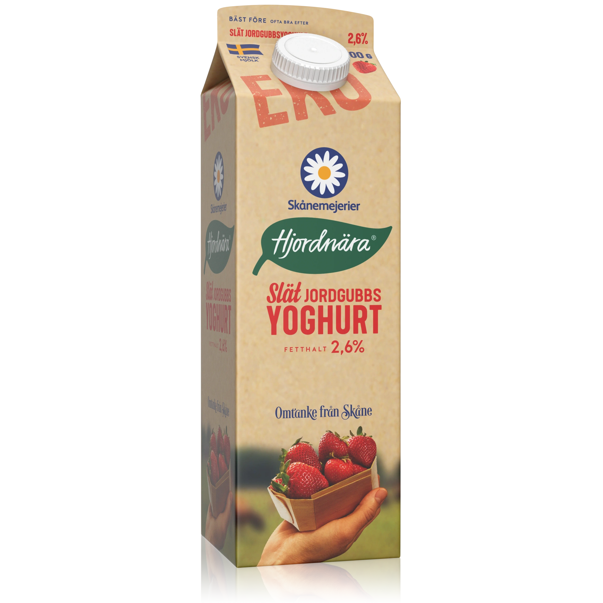 Ekologisk slät jordgubbsyoghurt