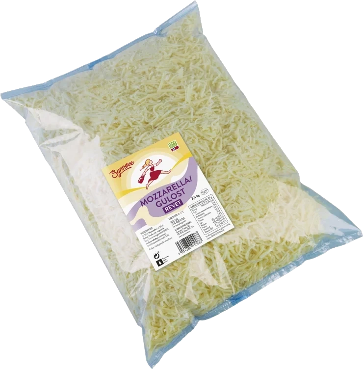 Mozzarella/gulost revet  2,5kg