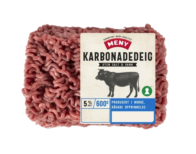 Karbonadedeig 5% u/Salt og Vann 600g Meny