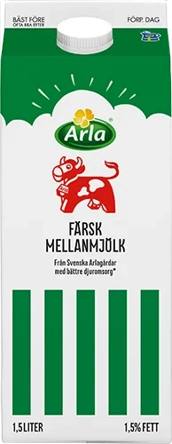 Arla Ko® Färsk mellanmjölk 1.5% 1.5 lit