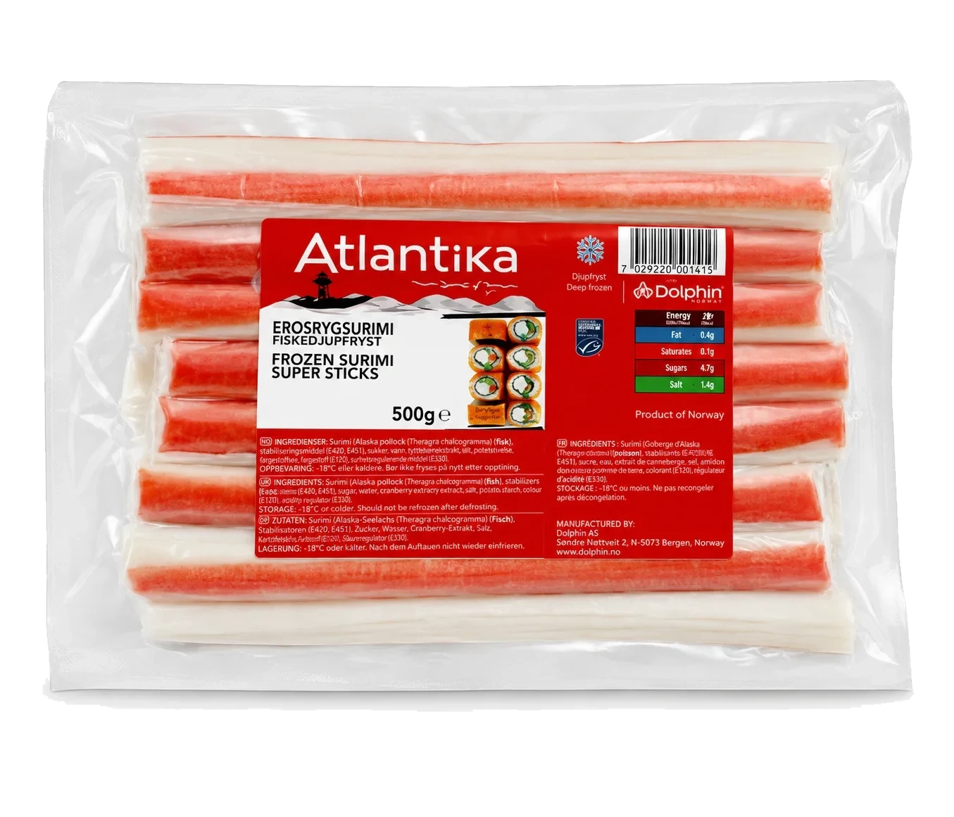 Atlantika Surimi Sushi Pinner 500g