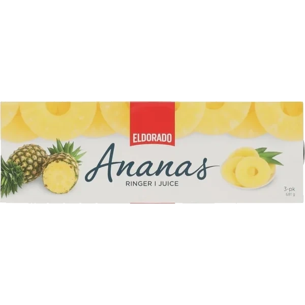 Ananasringer i Juice 3x227g Eldorado