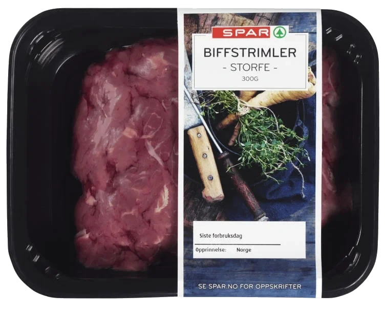 Storfe Biffstrimler 300g Spar
