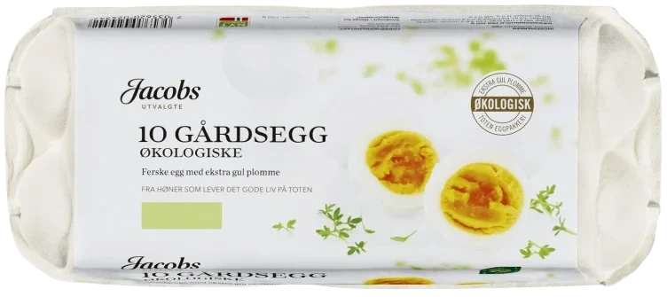 Egg Økologisk M/L 10stk Jacobs Utvalgte