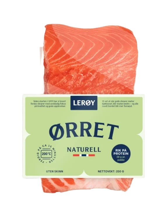 Ørret Porsjon u/Skinn 200g Lerøy