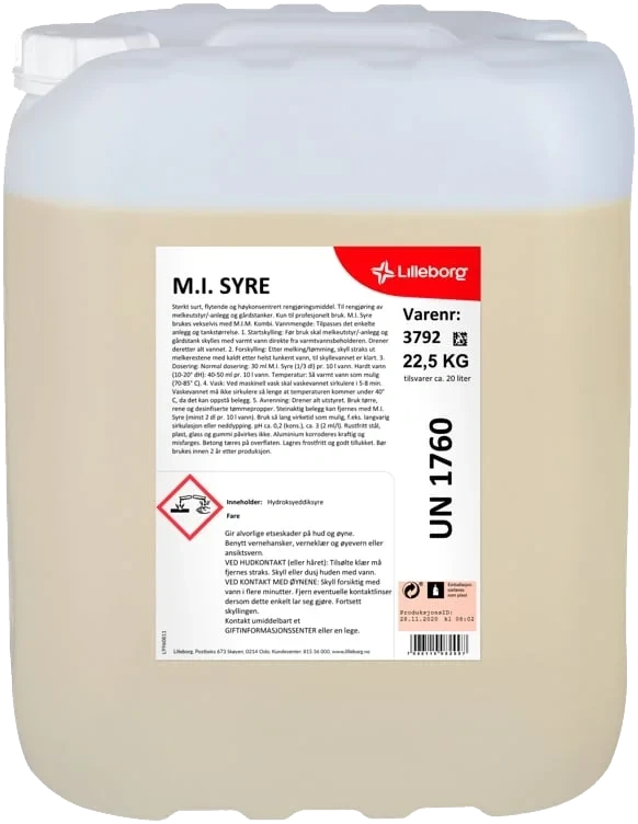 M.i syre melkeanlegg 22,5kg