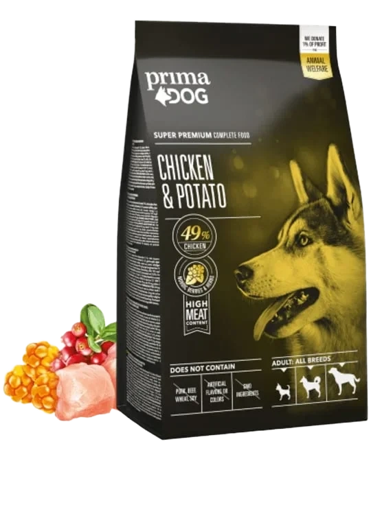 Primadog Tørrfor Kylling&Potet 2kg