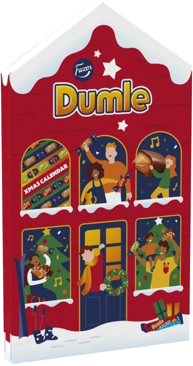 Dumle Julekalender m/Sjokolade 210g Fazer