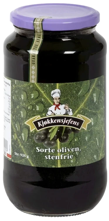 Oliven, sorte stenfri ks 935g