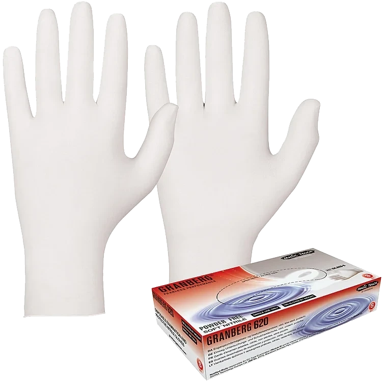 Engangshanske nitril hvit s   100stk