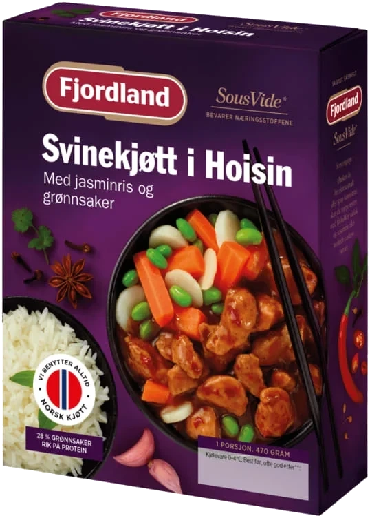 Svinekjøtt i Hoisin 470g Fjordland