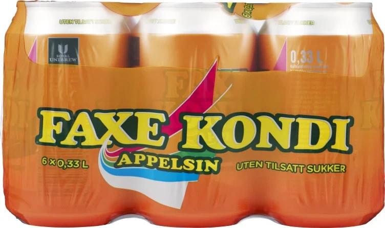 Faxe Kondi Appelsin 0,33lx6 boks