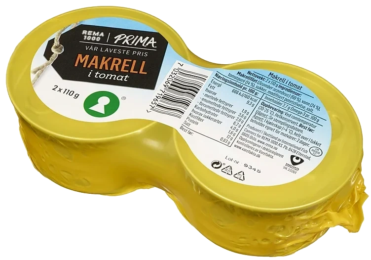 Makrell i tomat 2x110g    220g