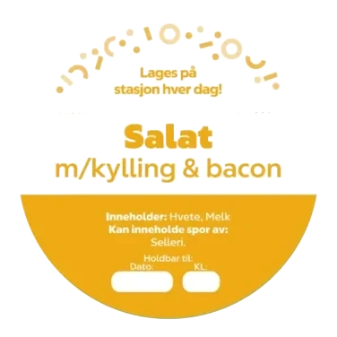 Circle K Ø70mm Salat m/kylling & Bacon, 500 stk