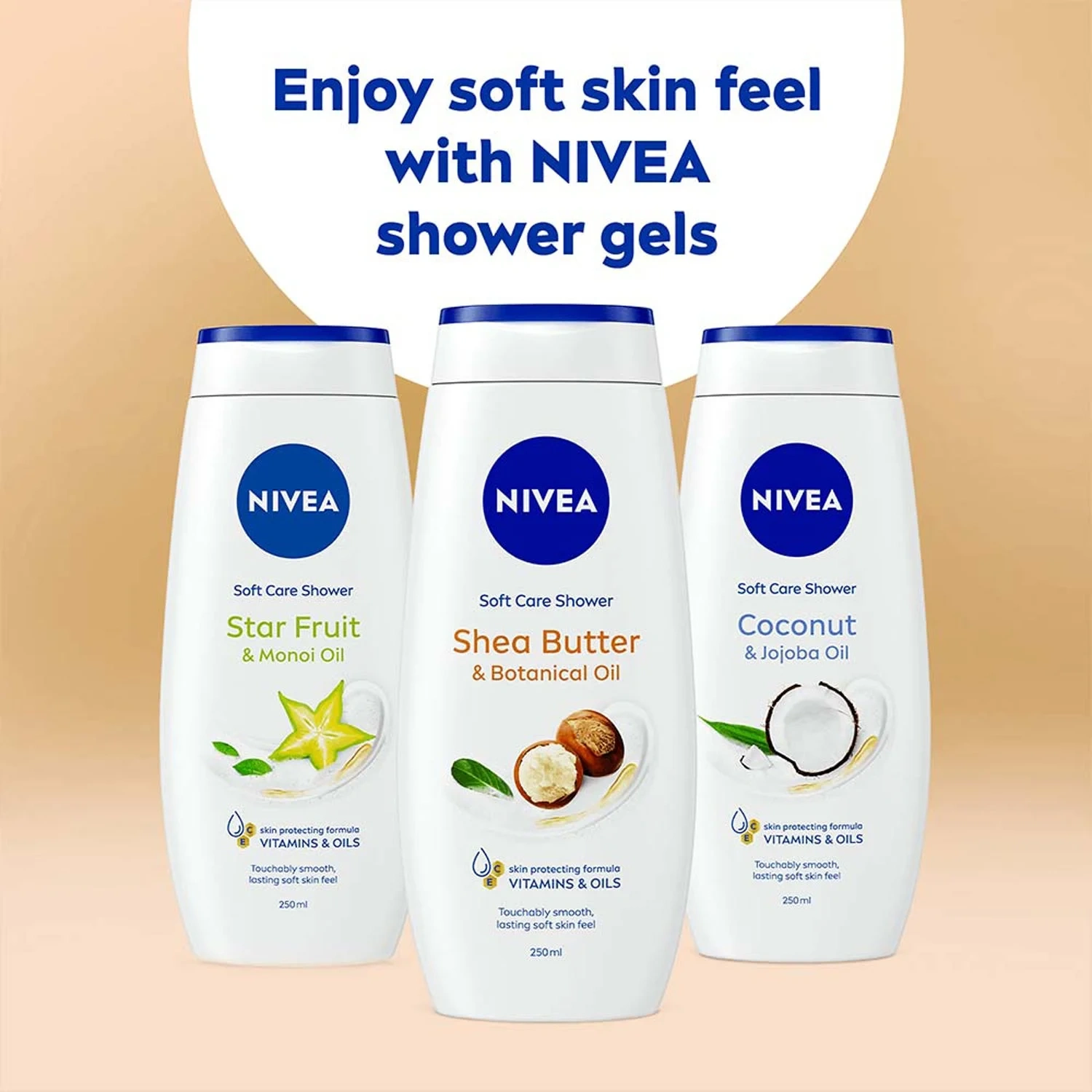 Nivea Shower Creme Shea Butter & Botanical Oil 250ml