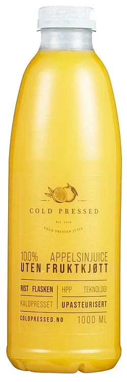 Kaldpresset juice 100% appelsin u/fruktkjøtt  1l