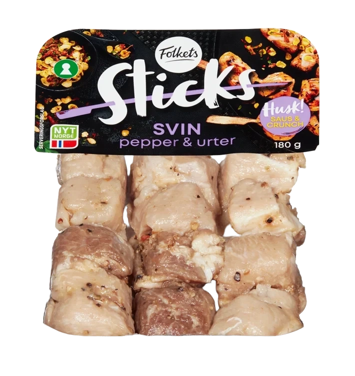 Svin Sticks Pepper 180g Folkets