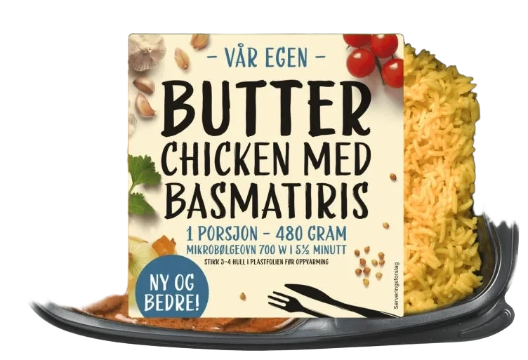 Butter Chicken m/Basmatiris 480g Matbørsen