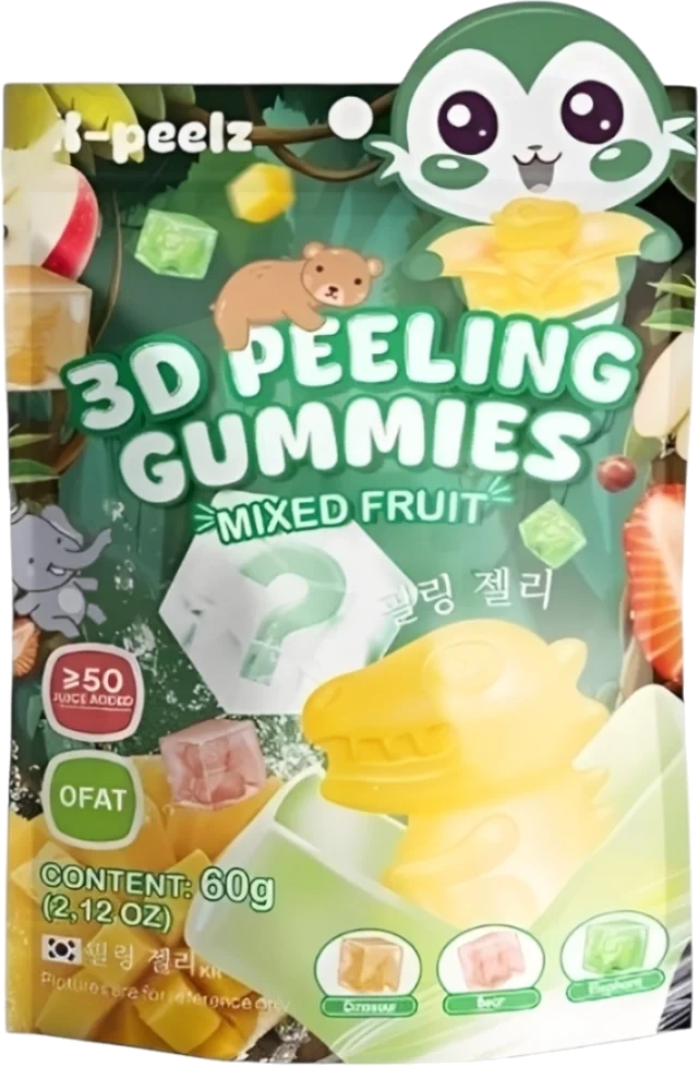 K-Peelz Mixed Fruit 3D Peeling Gummies 75g